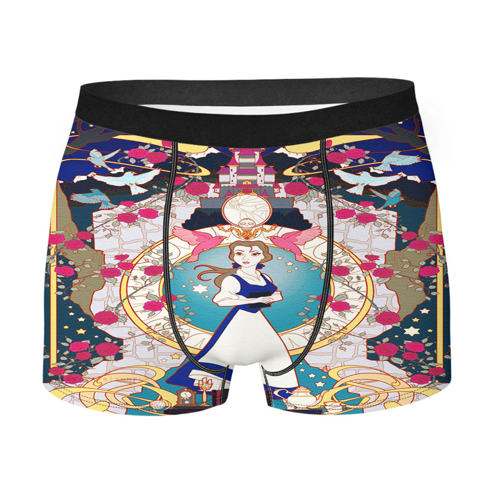 Beauty And The Beasta Draw Men'S Boxer Briefs