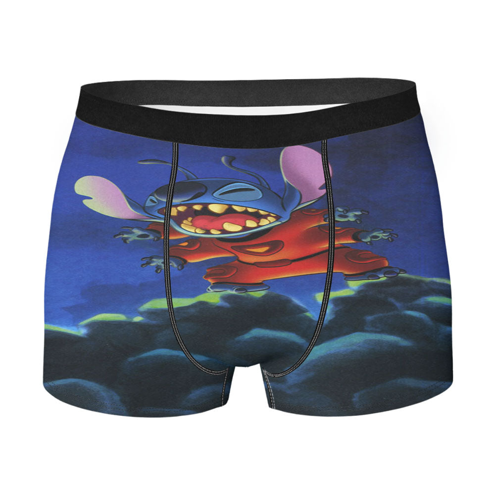 Cartoon Stitch Men'S Boxer Briefs