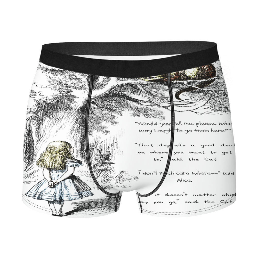 Cat Cheshire Quote Men'S Boxer Briefs