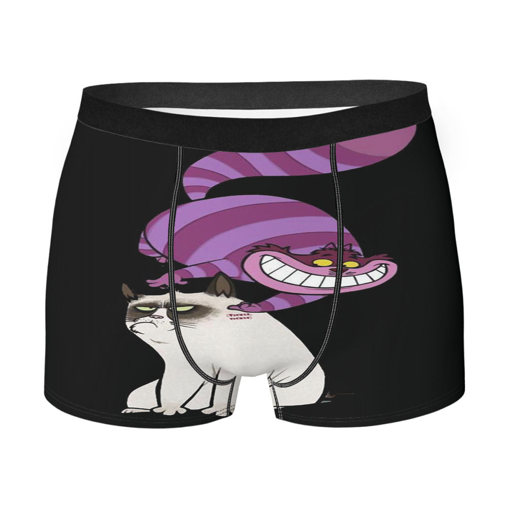 Cheshire Cat And Grumpy Cat Men'S Boxer Briefs