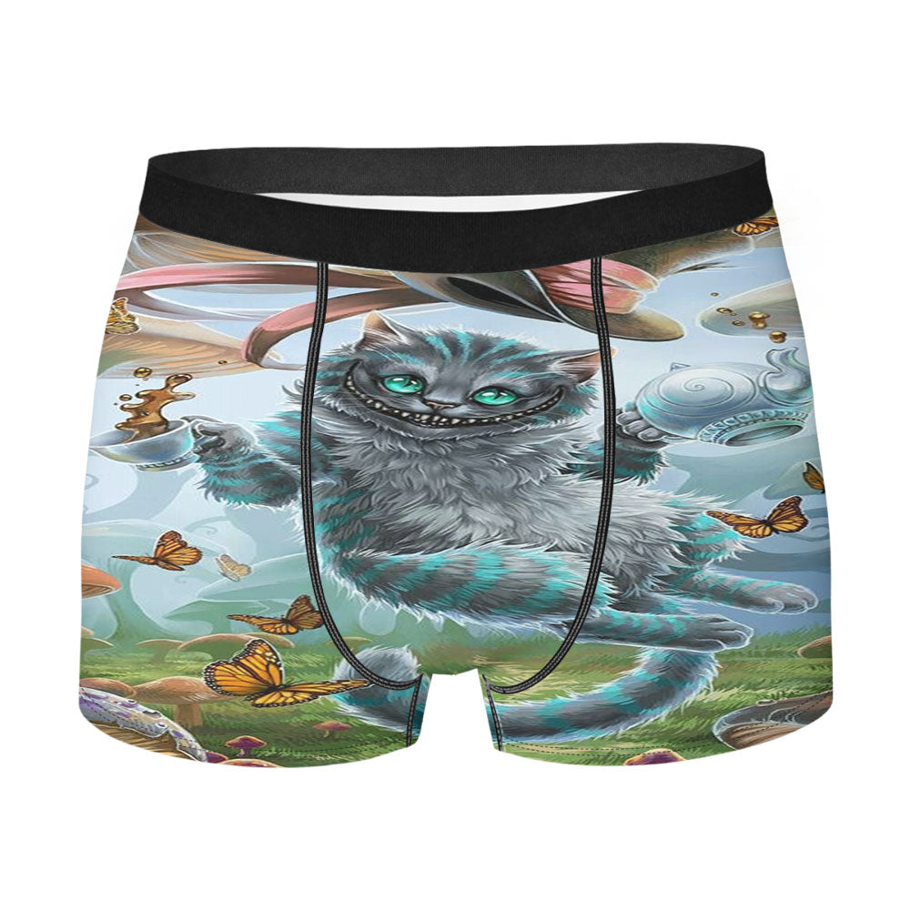Cheshire Cat Tea Time Men'S Boxer Briefs