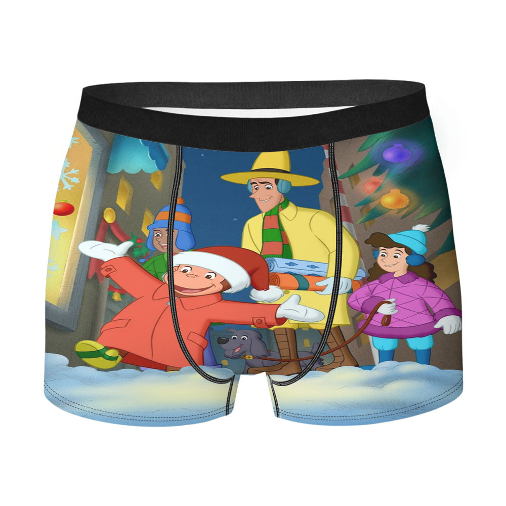 Christmas Curious George And Friends Men'S Boxer Briefs