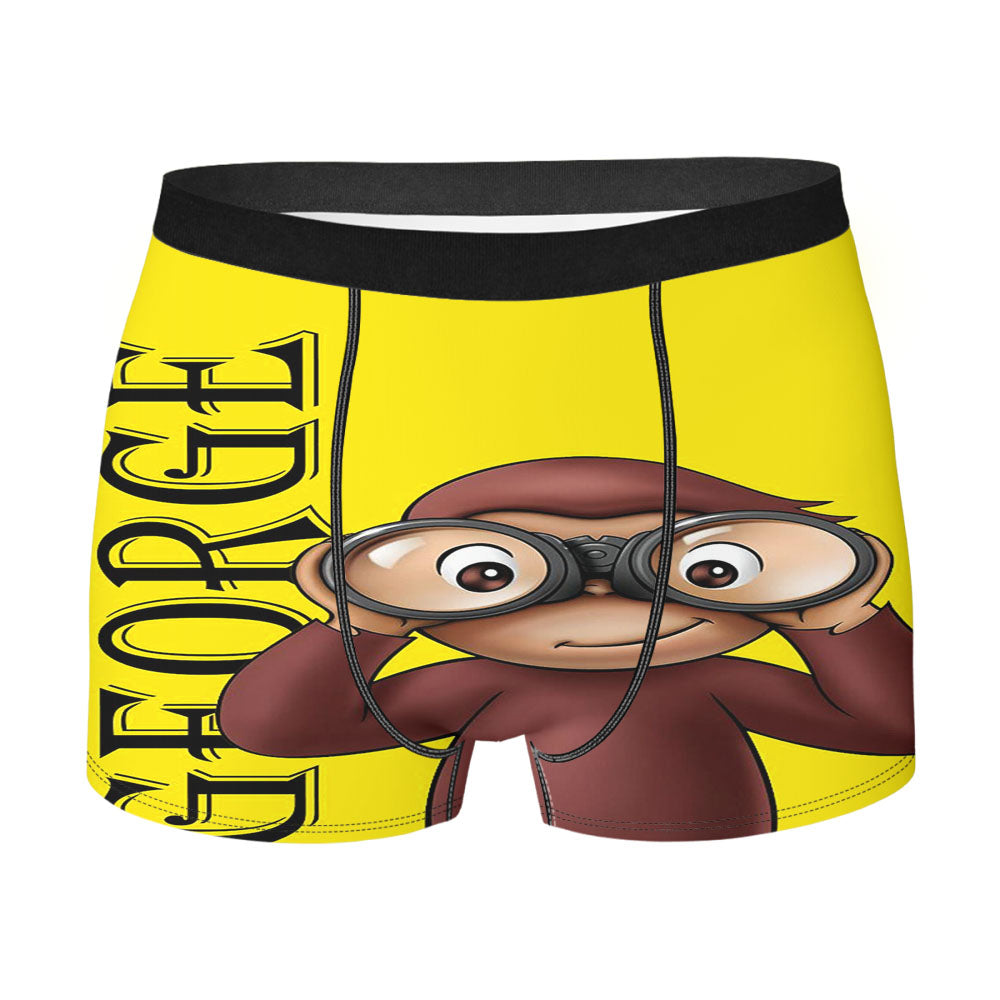 Curious George Telescope Men'S Boxer Briefs