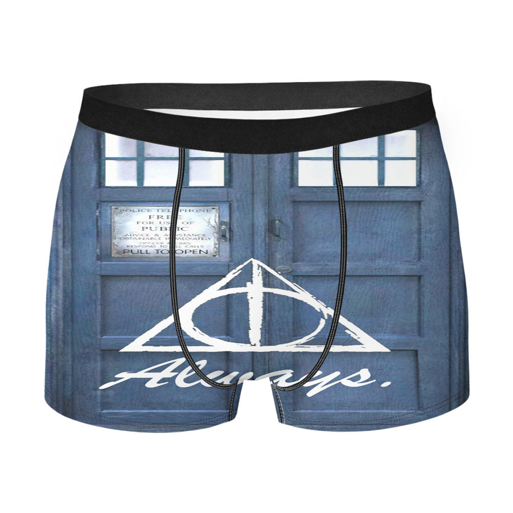 Dr Who Tardis Always The Deathly Hollows Men'S Boxer Briefs