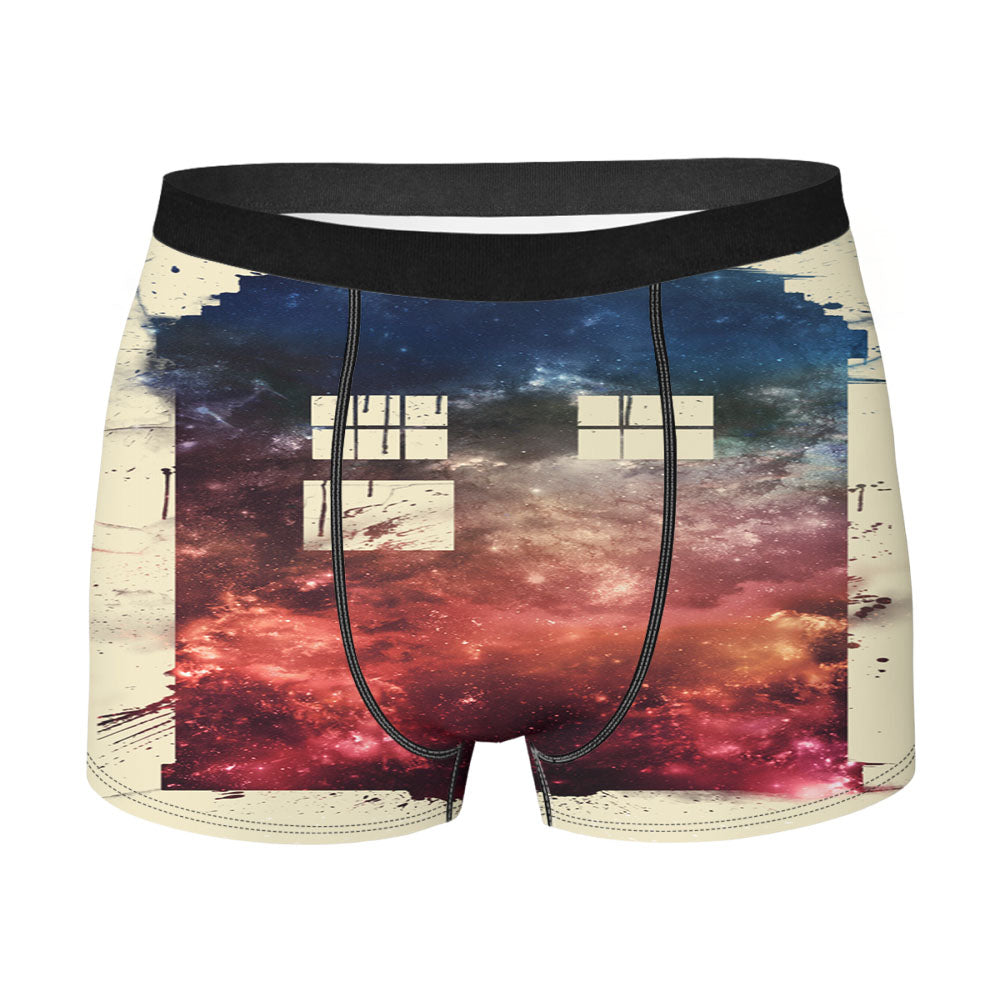 Dr Who Tardis Galaxy Men'S Boxer Briefs