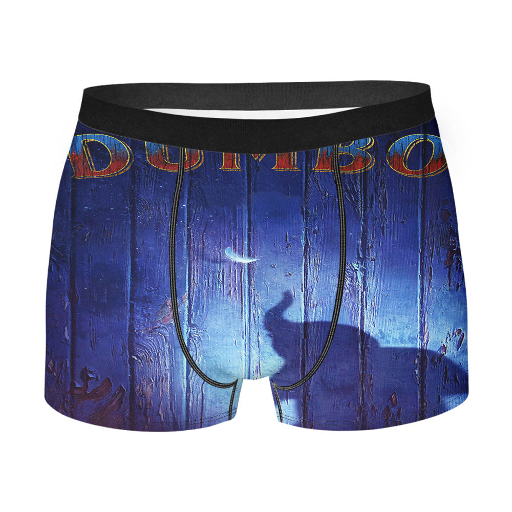 Dumbo Silhouette Wooden Poster Movie Men'S Boxer Briefs