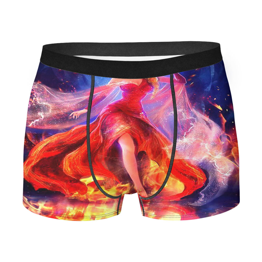 Frozen Fire Red Men'S Boxer Briefs