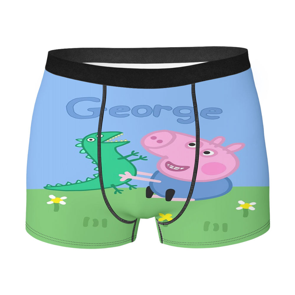George Peppa Pig Cartoon Men'S Boxer Briefs