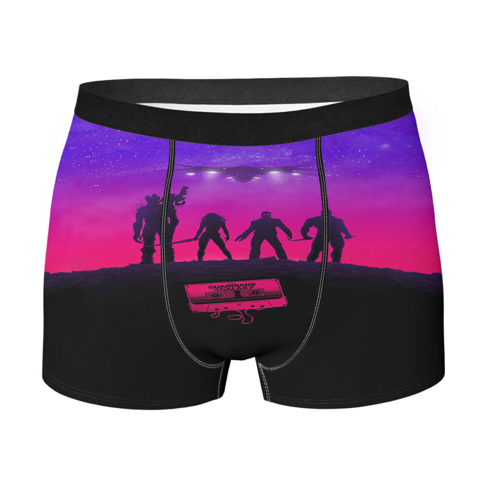 Guardians Of The Galaxy And Cassette Wallpaper Men'S Boxer Briefs