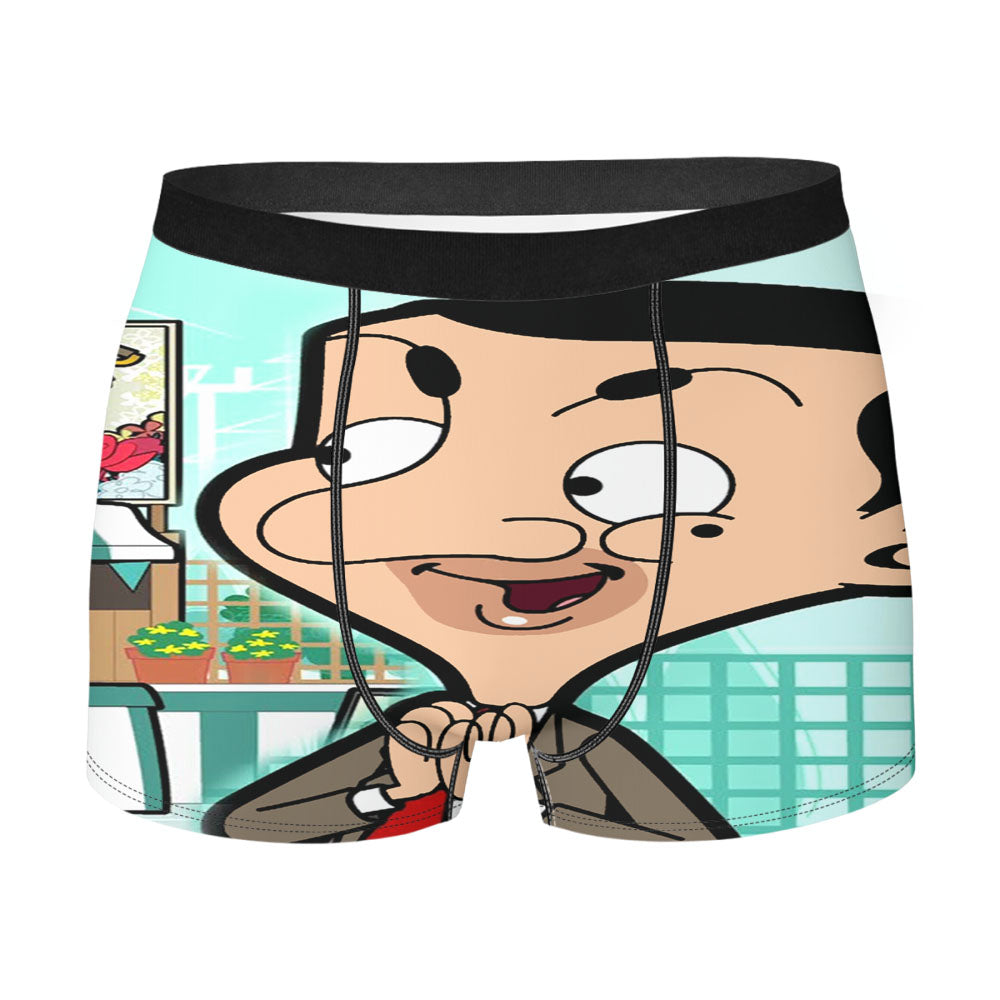 Mr Bean Funny Cartoon Men'S Boxer Briefs