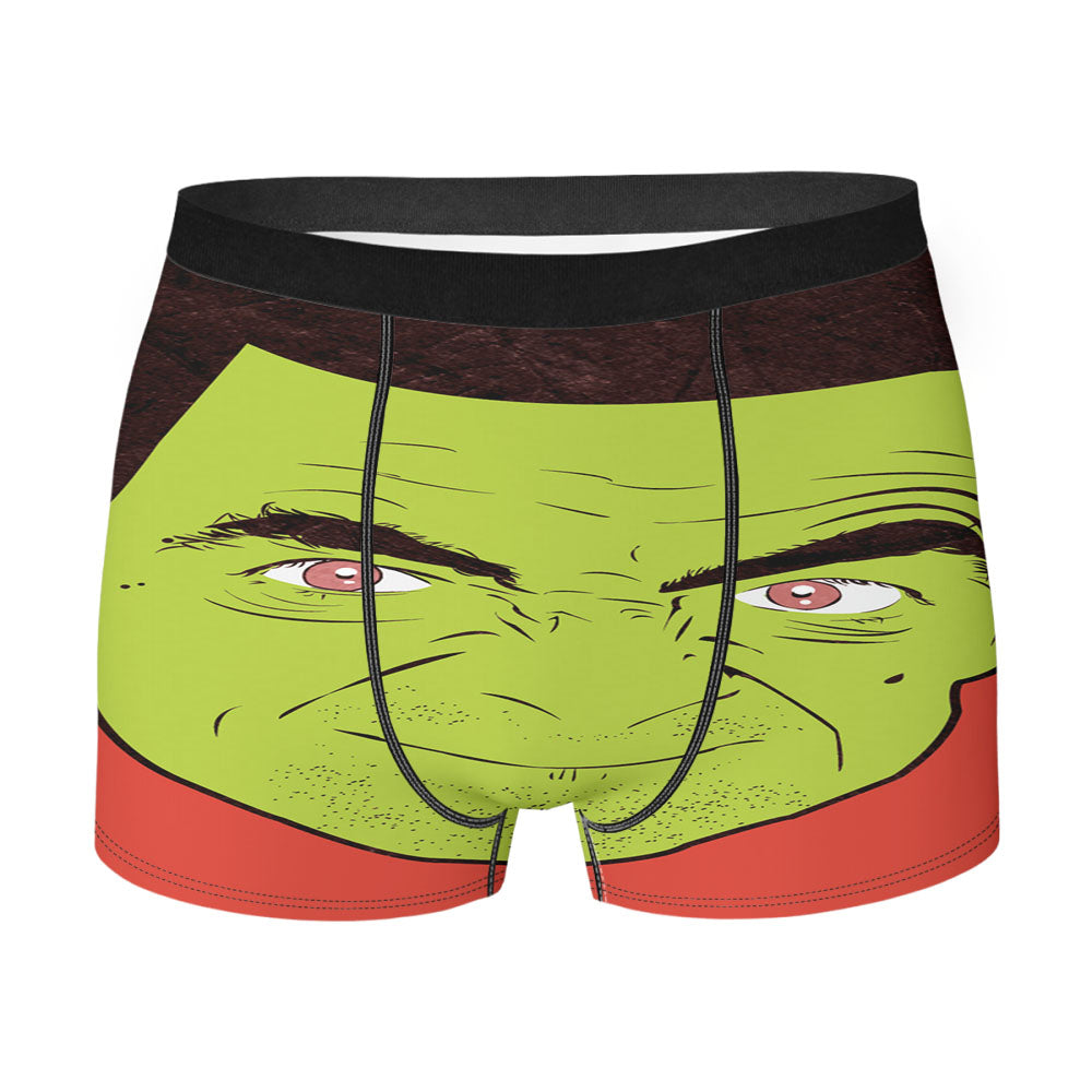 Mr Bean Green Men'S Boxer Briefs