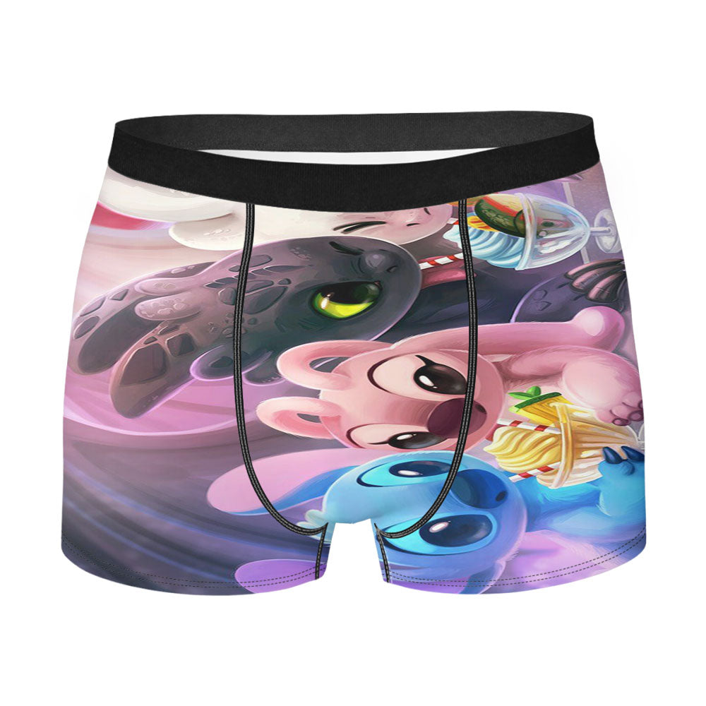 Night Fury Light Fury Stitch Angel Cute Lovely Men'S Boxer Briefs