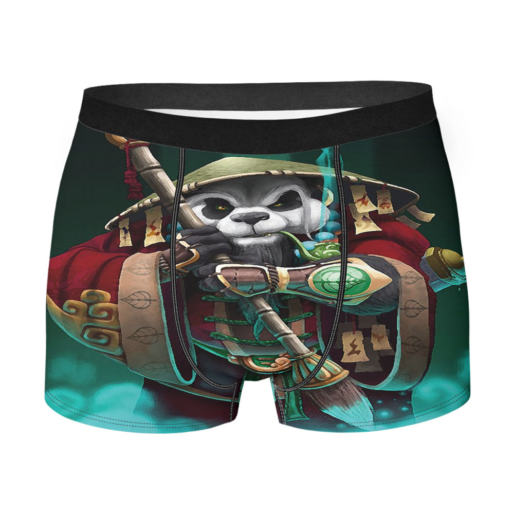 Panda Smoke Kung Fu Men'S Boxer Briefs