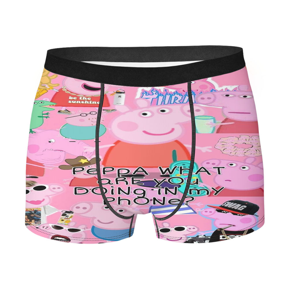 Peppa Pig Collages Wallpaper Men'S Boxer Briefs