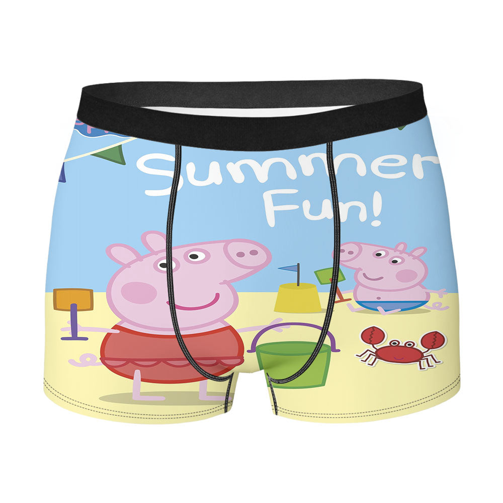 Peppa Pig Summer Fun Wallpapers Men'S Boxer Briefs