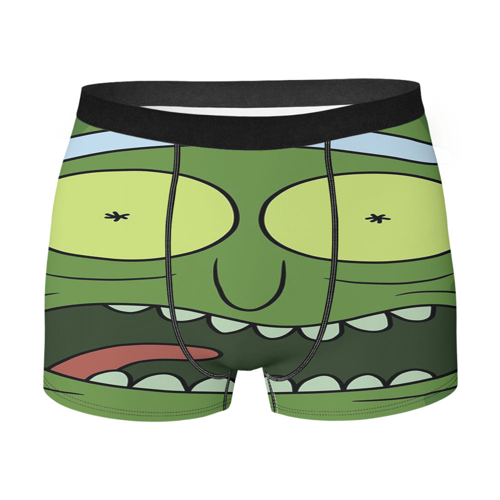 Scary Face Morty Style Pattern Men'S Boxer Briefs