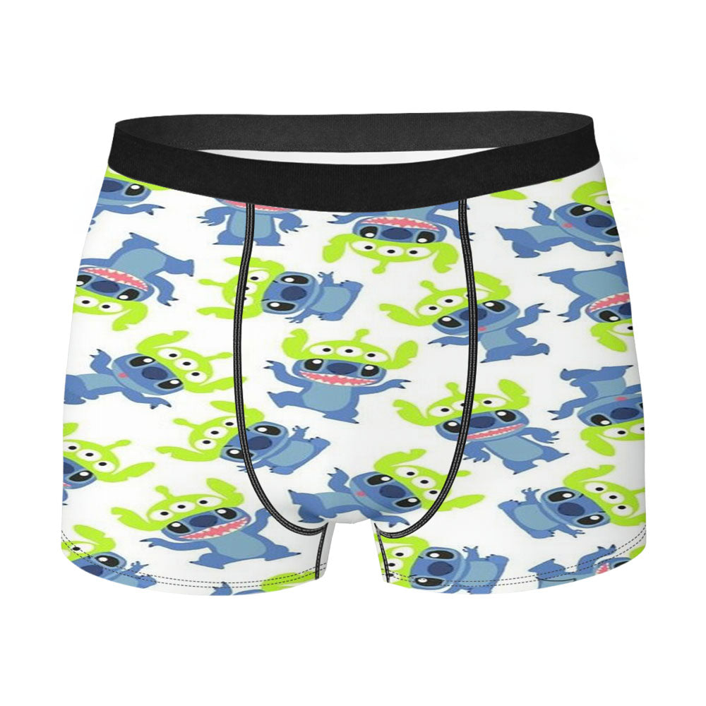 Stitch Alien Collage Men'S Boxer Briefs