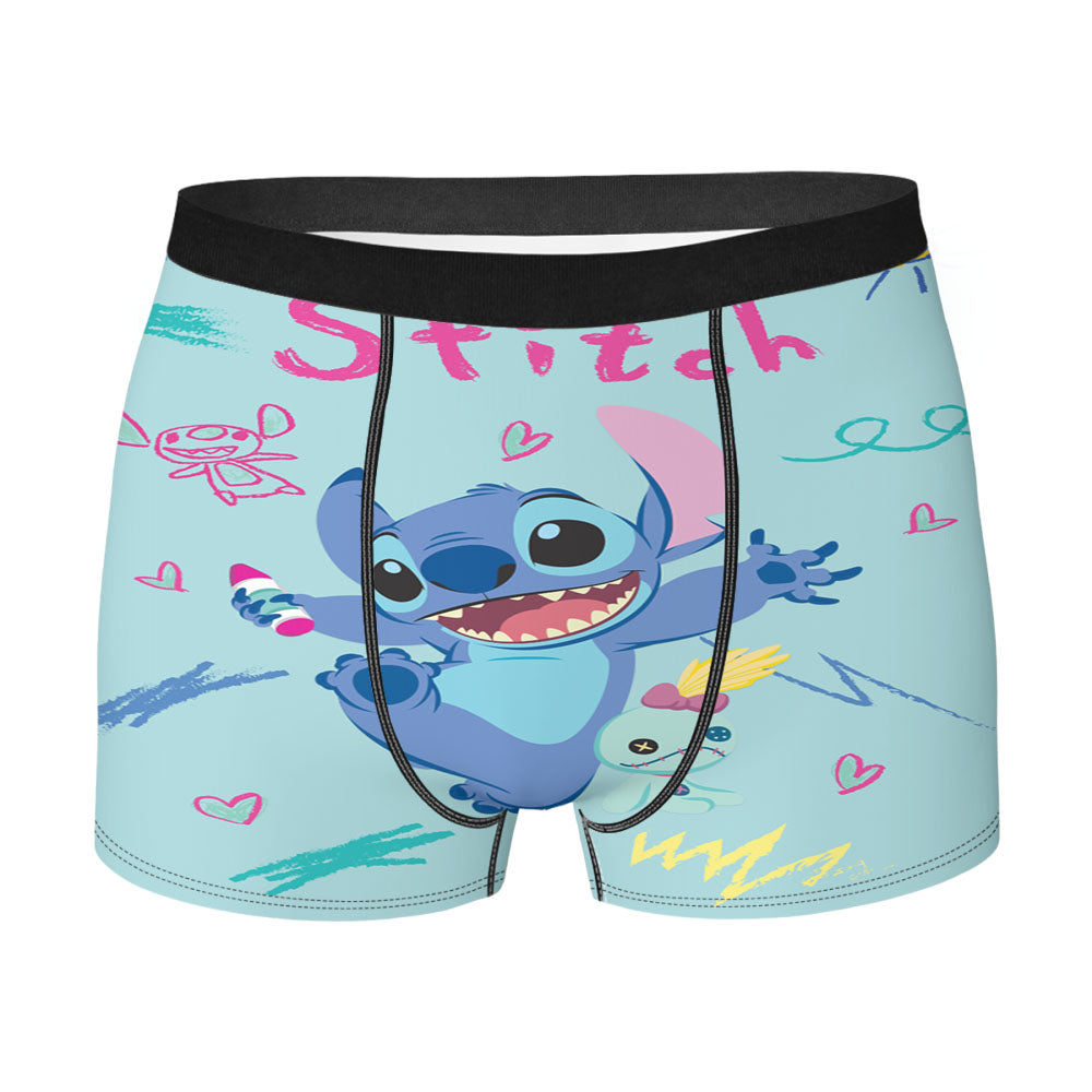 Stitch Crayon Men'S Boxer Briefs