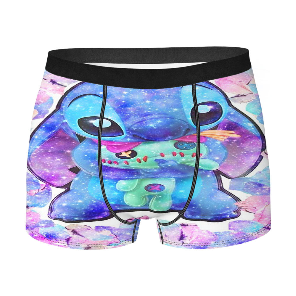 Stitch Hug Scrump Glitter Men'S Boxer Briefs