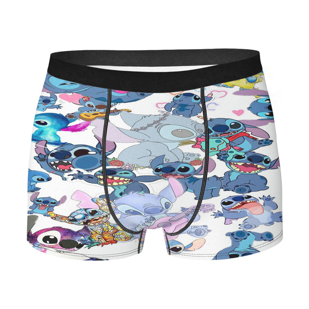 Stitch Ohana Collage Men'S Boxer Briefs