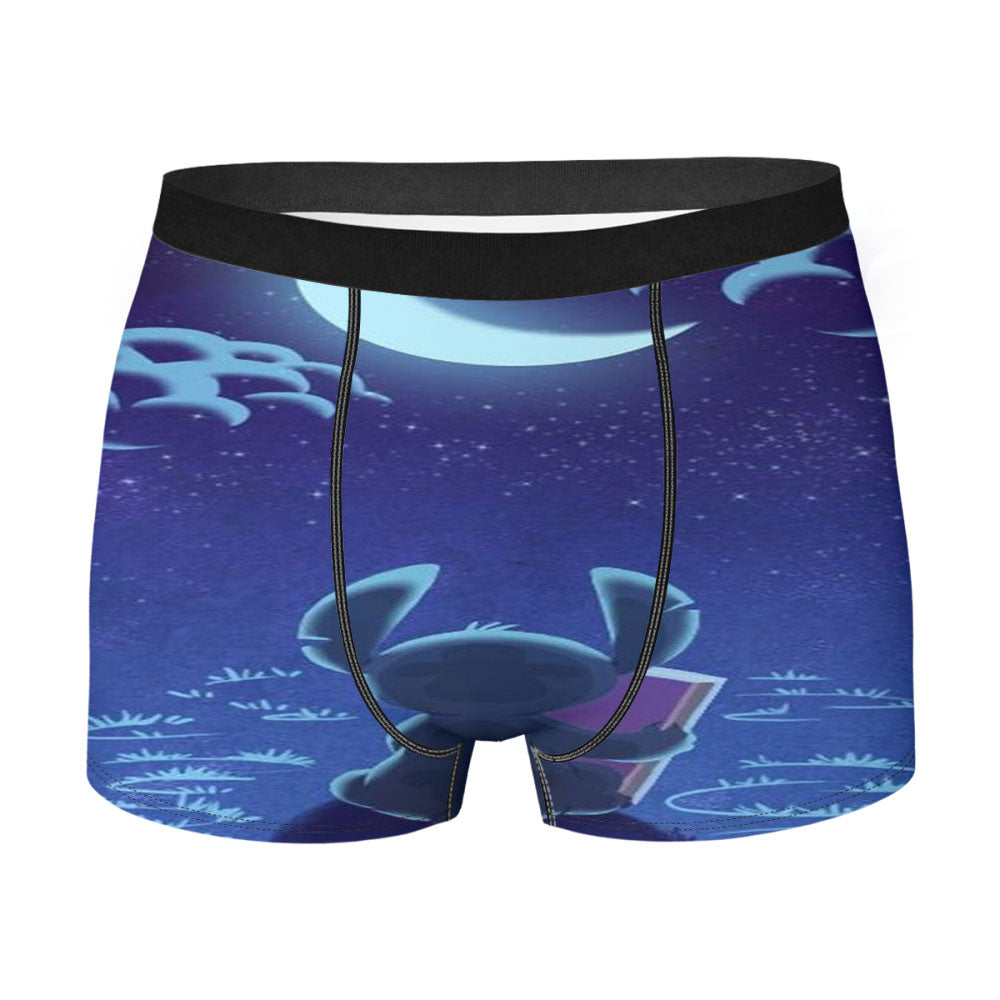 Stitch Watching The Moon Men'S Boxer Briefs