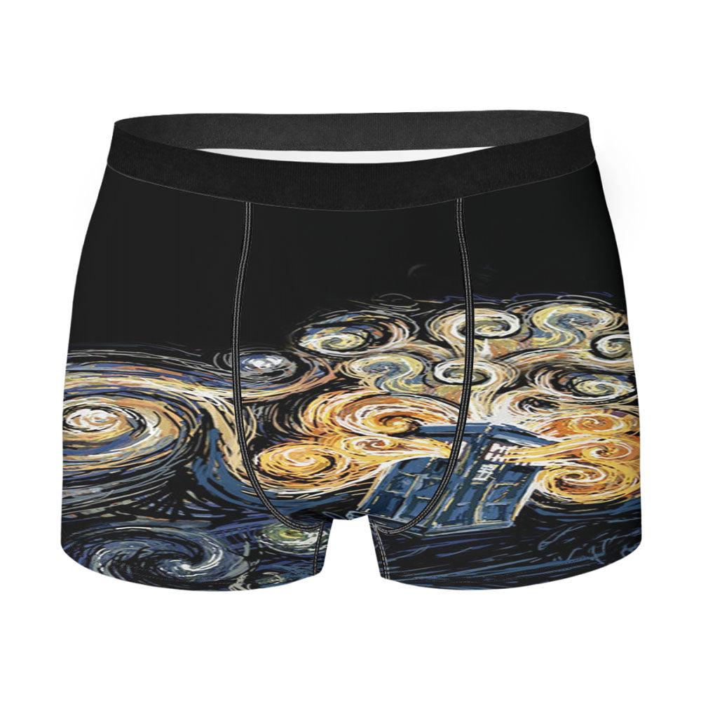 Tardis Van Gogh Doctor Who Men'S Boxer Briefs