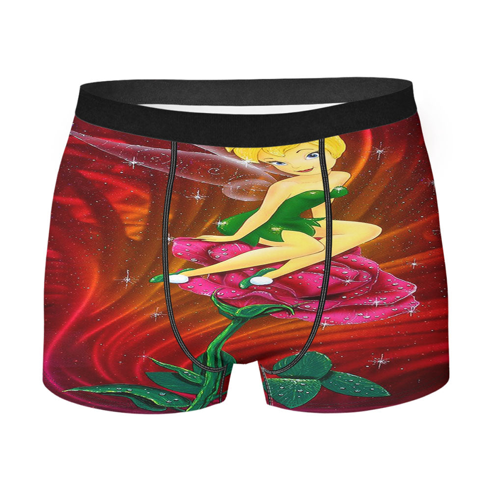 Tinkerbell And Flower Men'S Boxer Briefs