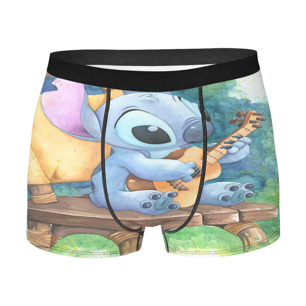 Ukulele Stitch Watercolor Men'S Boxer Briefs