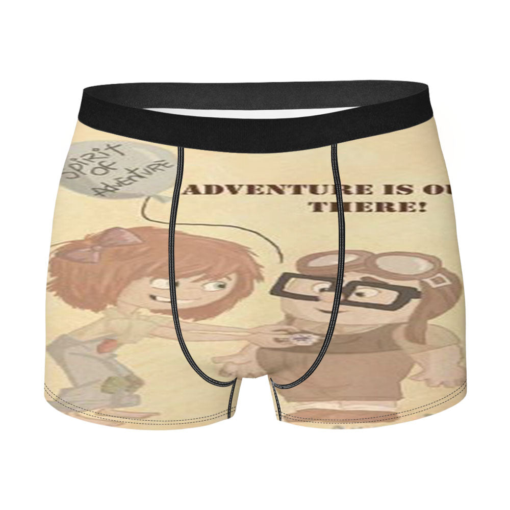 Adventure Is Out There With Charlie And Ellie Men'S Boxer Briefs