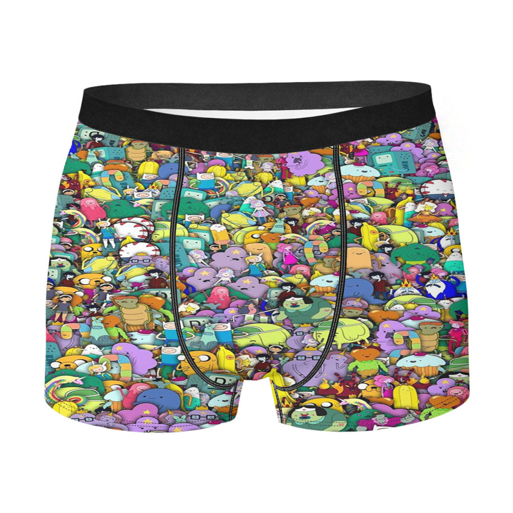 Adventure Time Characters Sticker Bombing Men'S Boxer Briefs