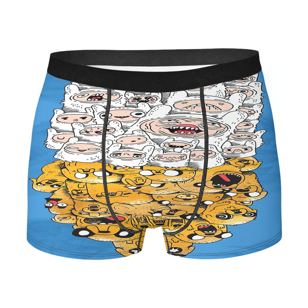Adventure Time Doodle Yellow White Men'S Boxer Briefs