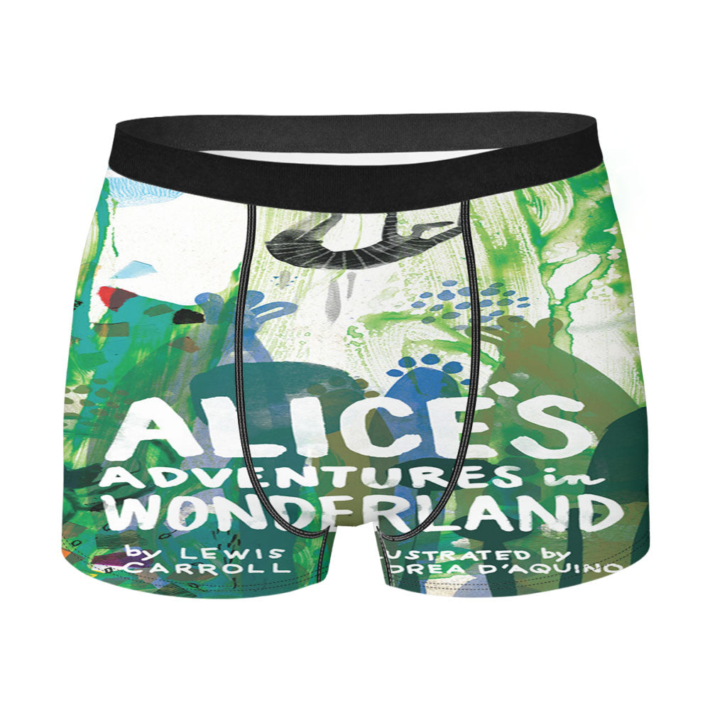 Alice Adventure In Wonderland Cover Illustration Men'S Boxer Briefs