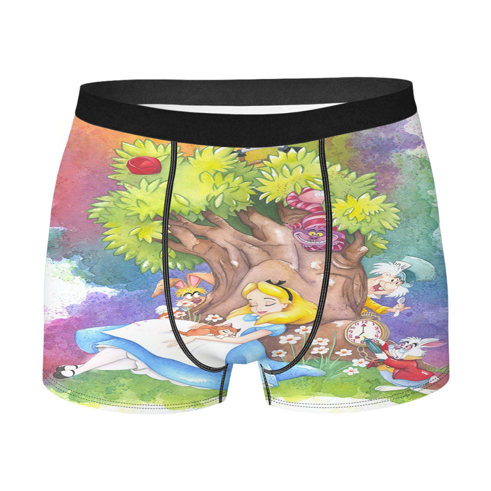 Alice Dreaming In Wonderland Watercolor Men'S Boxer Briefs