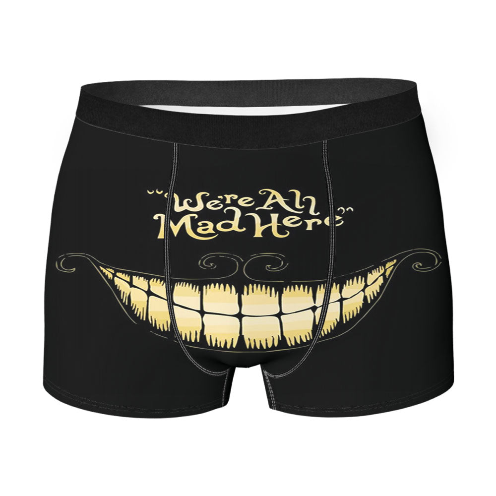 Alice In Wonderland All Mad Quote Men'S Boxer Briefs
