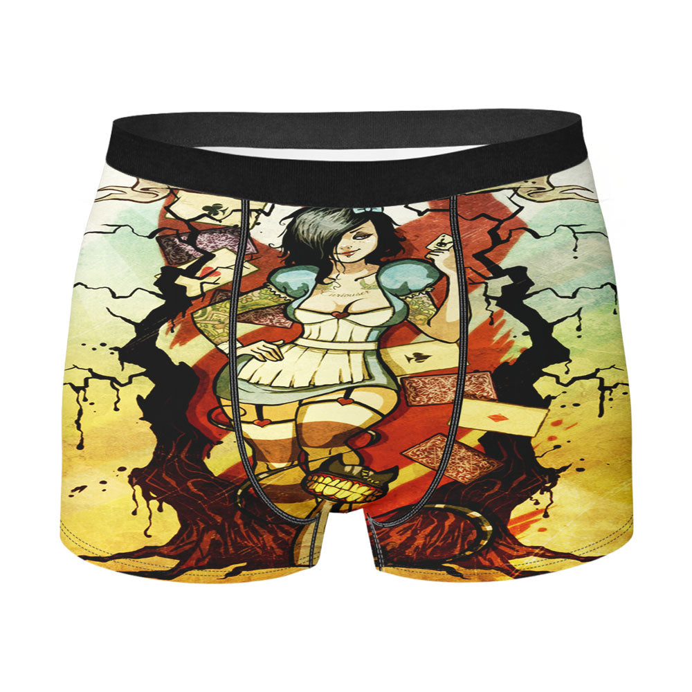 Alice In Wonderland Evil Playing Cards Men'S Boxer Briefs