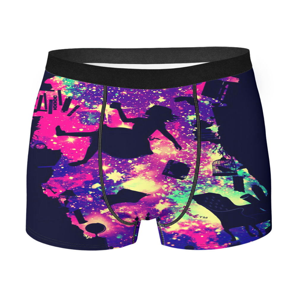 Alice In Wonderland Galaxy Wallpaper Men'S Boxer Briefs