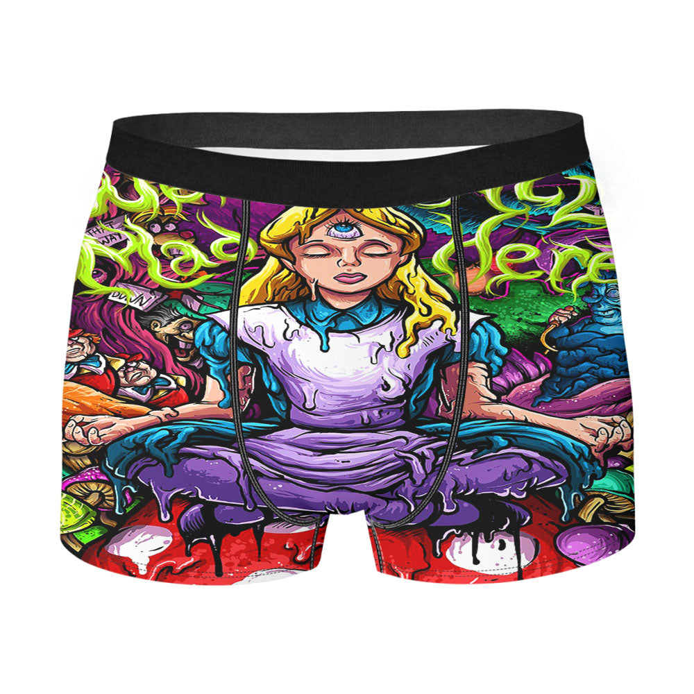 Alice In Wonderland Graffiti Art And Friends Men'S Boxer Briefs