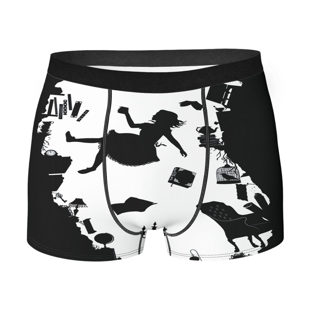 Alice In Wonderland Silhouette Men'S Boxer Briefs