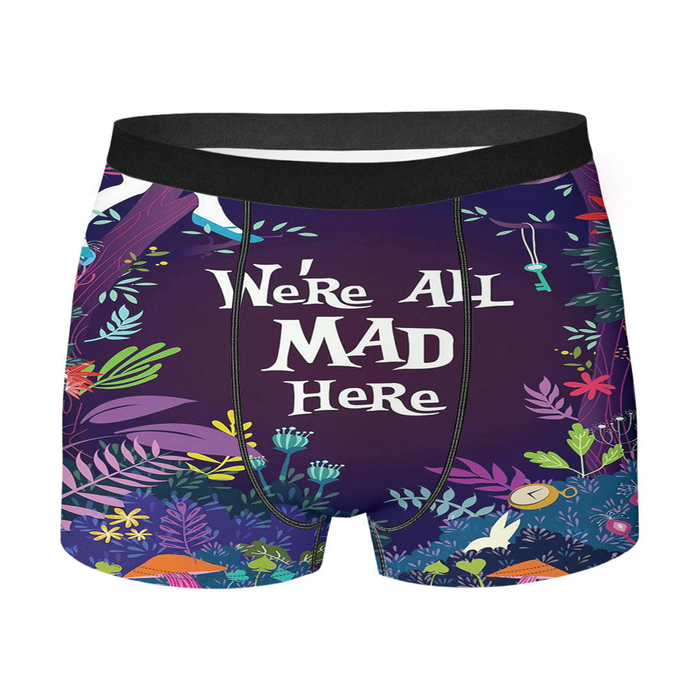 Alice Quotes Purple Men'S Boxer Briefs