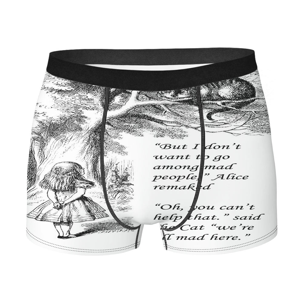 Alice Sketch Quotes Men'S Boxer Briefs