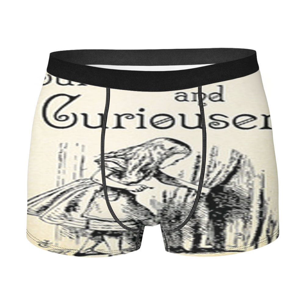 Alice Through The Looking Glass Curiouser And Curiouser Quotes Men'S Boxer Briefs