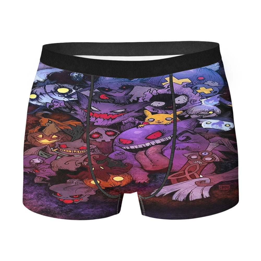 All Character Pokemon Zombie Halloween Cosplay Men'S Boxer Briefs