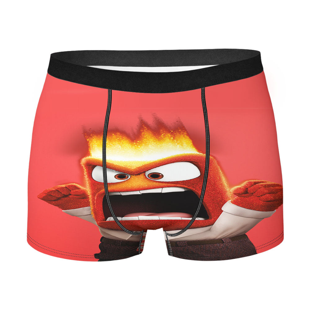 Anger Inside Out Disney Men'S Boxer Briefs