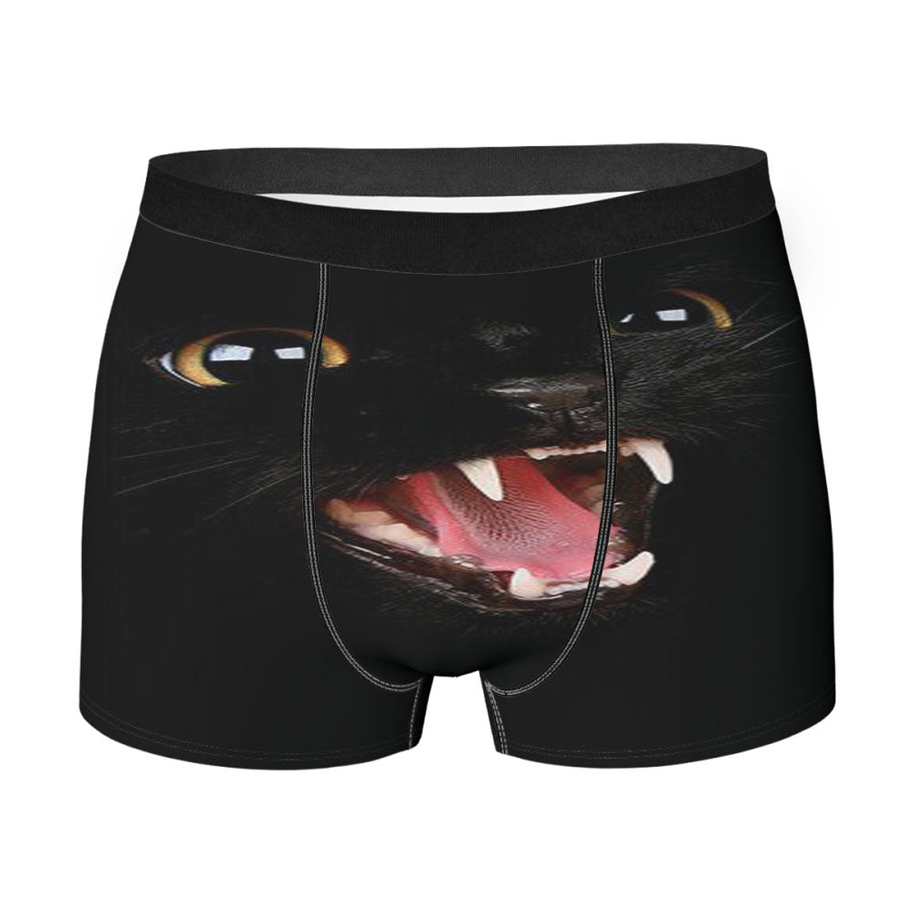 Angry Black Cat Men'S Boxer Briefs