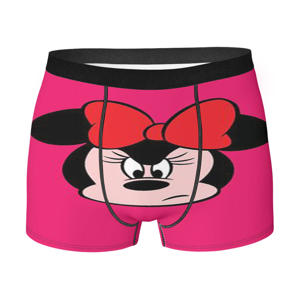 Angry Face Minnie Mouse Men'S Boxer Briefs