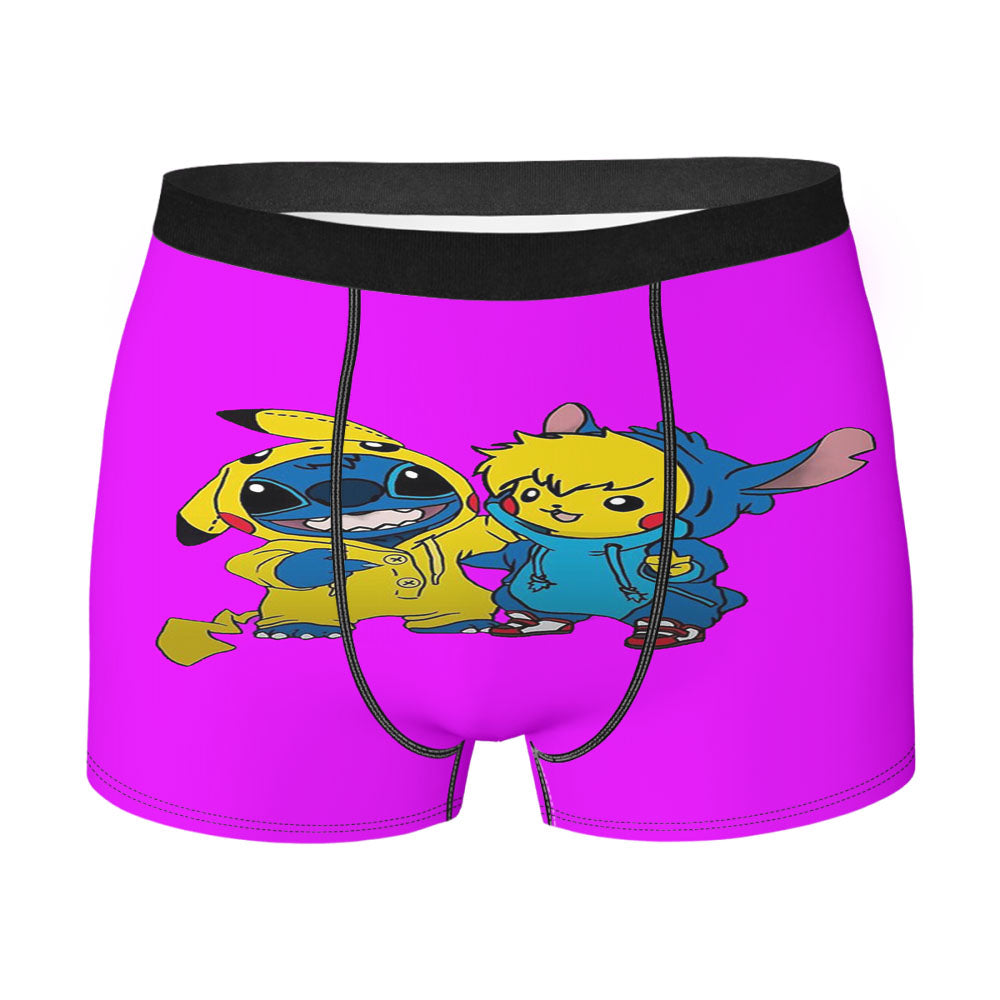 Baby Pikachu And Baby Stitch Men'S Boxer Briefs