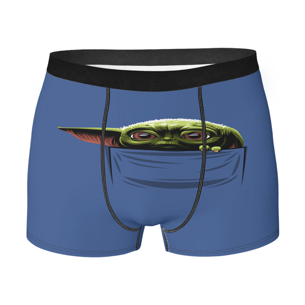 Baby Yoda In Pocket Men'S Boxer Briefs