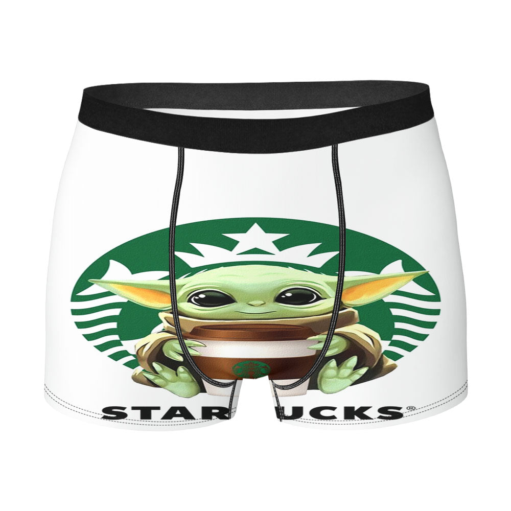 Baby Yoda X Starbucks Coffe Men'S Boxer Briefs