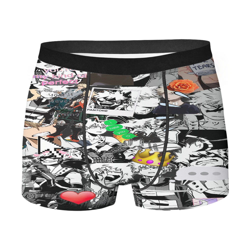 Bakugo Angry Bnha Comic Collage Men'S Boxer Briefs