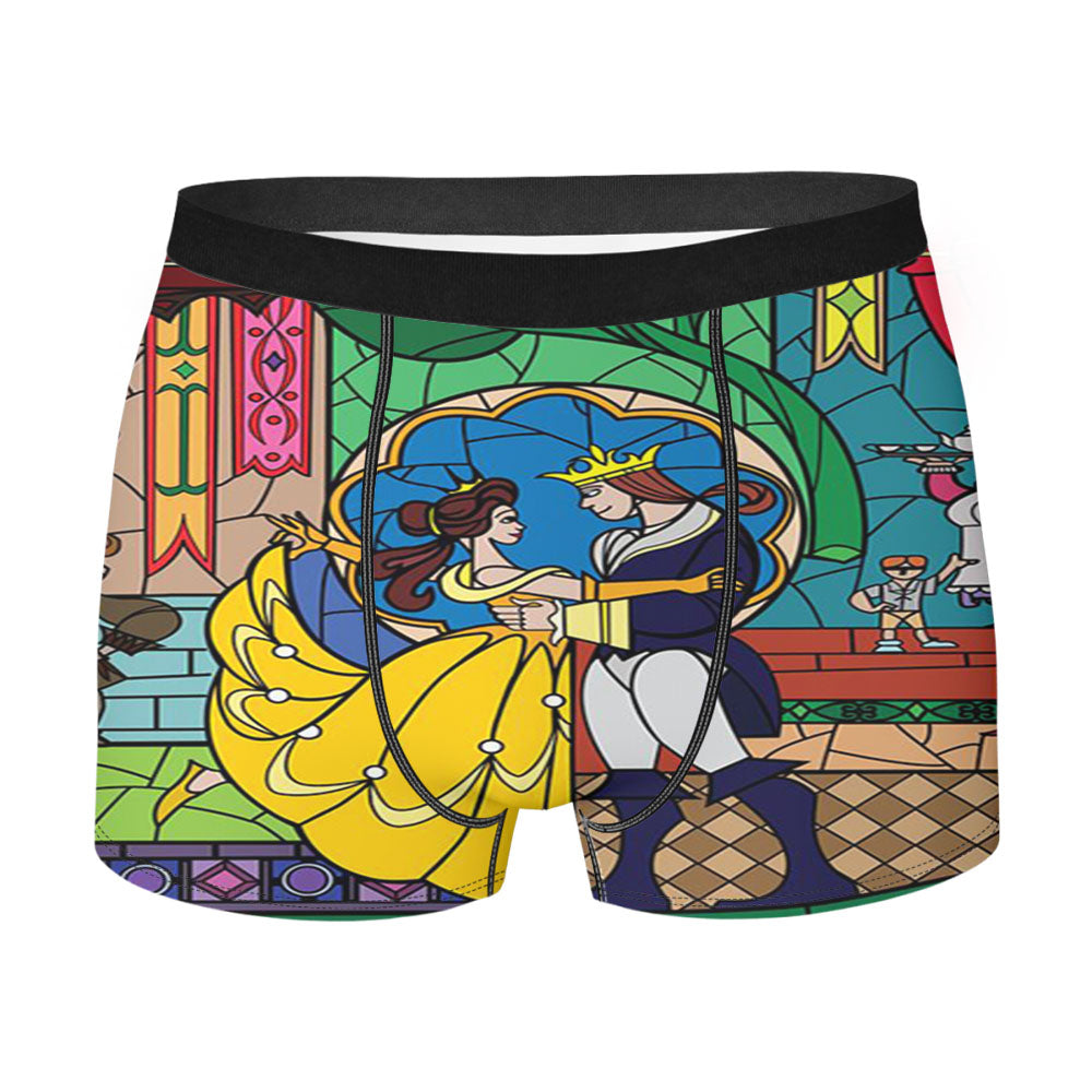 Belle Beaststainedglass Men'S Boxer Briefs